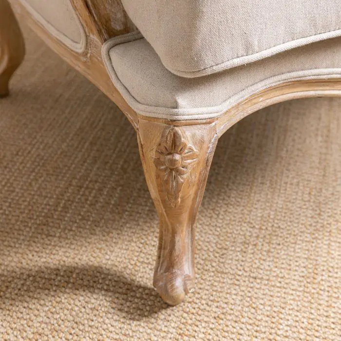 American Oak Beaumont Stripe Sofa Chair - 4