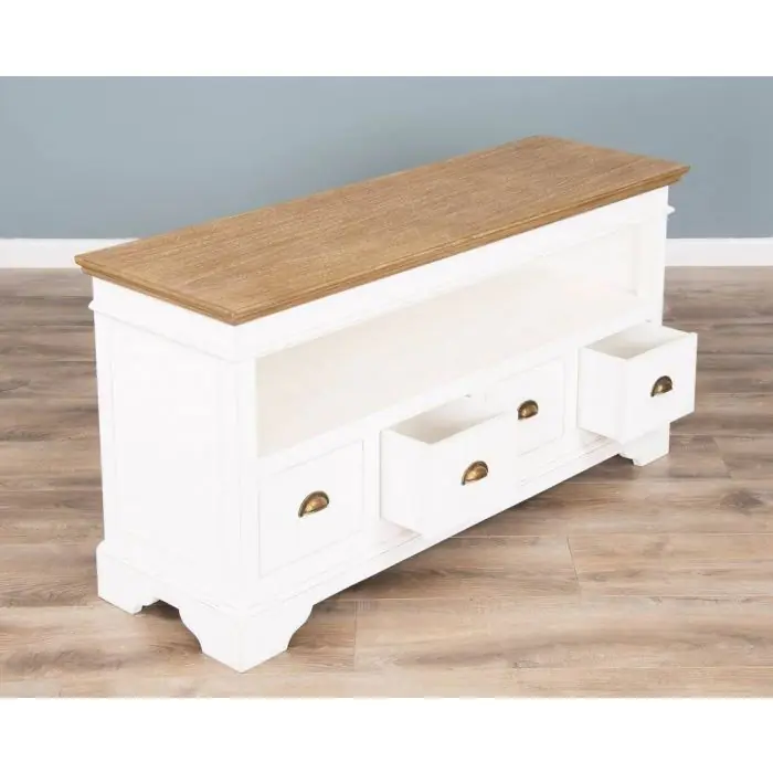 Brocante TV Unit with Four Drawers - 125cm x 40cm - 5