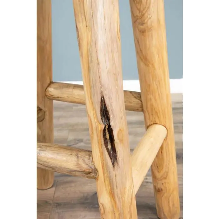 Alpine Chunky Teak Bar Table with 2 Bar Stools - 14