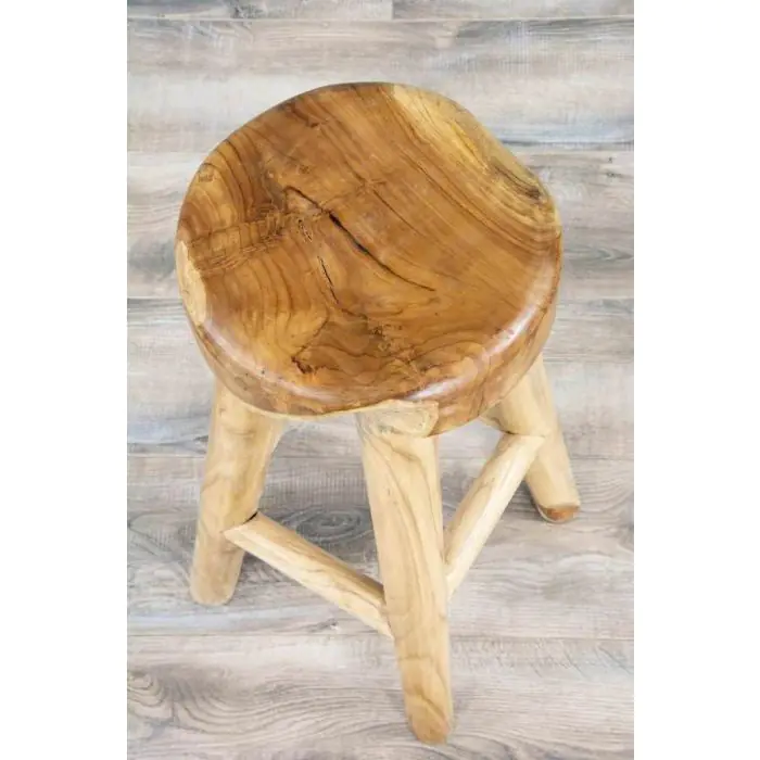 Alpine Chunky Teak Barstool - 4