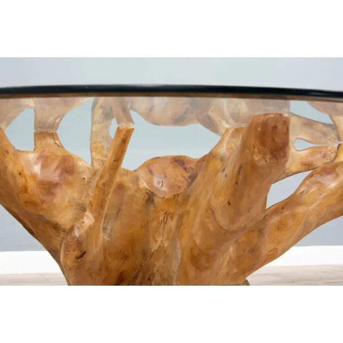 1.2m Reclaimed Teak Root Circular Coffee Table - 4