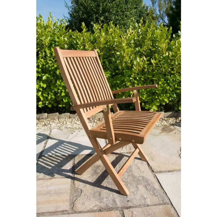 Kiffa Teak Folding Armchair - 6