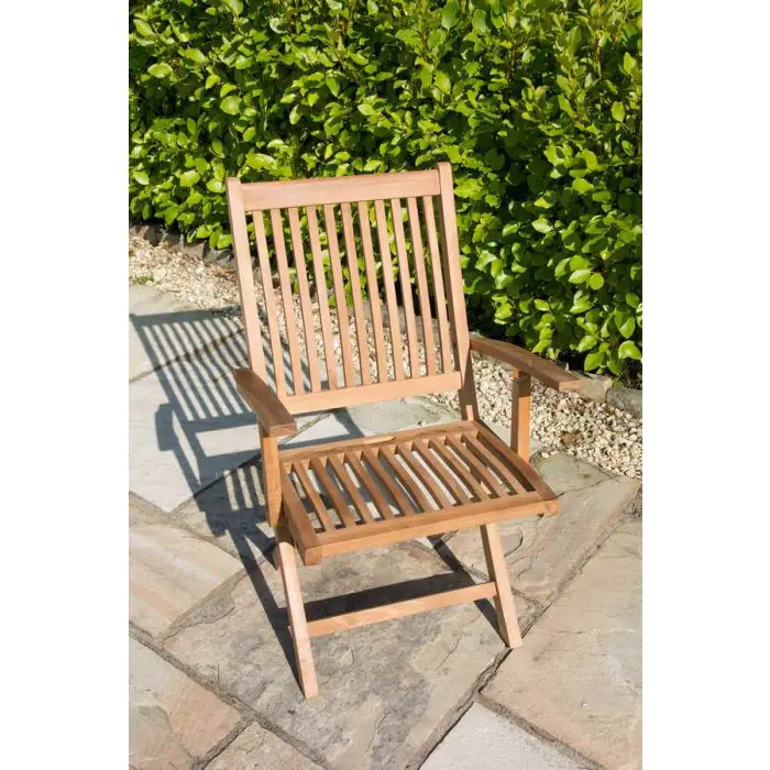 Kiffa Teak Folding Armchair - 4