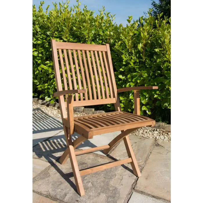 Kiffa Teak Folding Armchair - 5