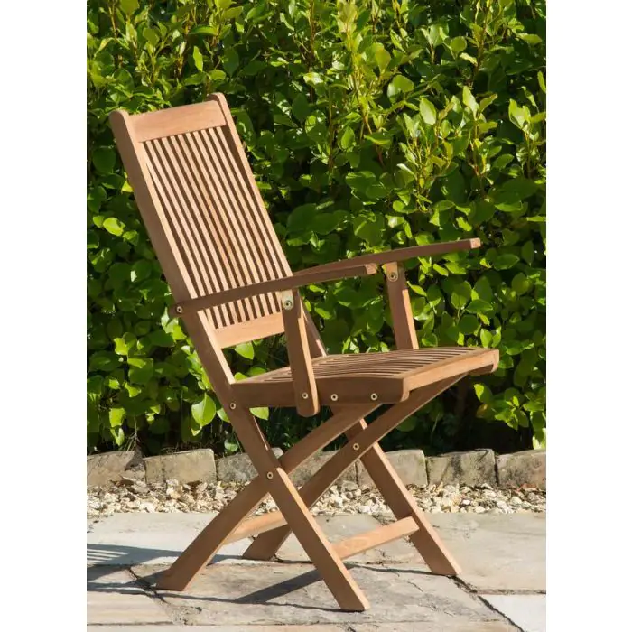 Kiffa Teak Folding Armchair - 7