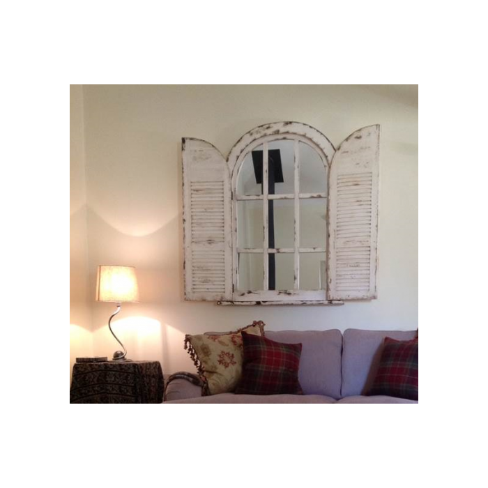Shabby Chic Window Shutter Mirror Sustainable Furniture