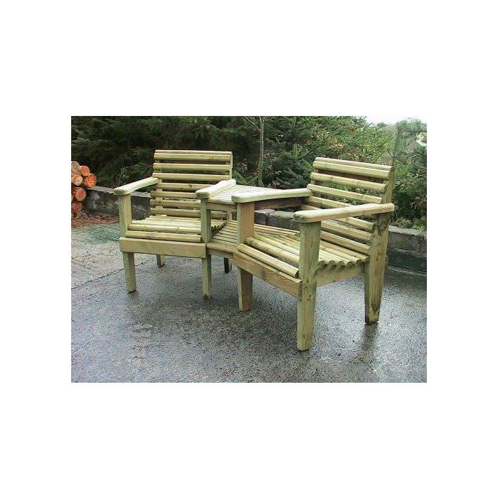 Douglas Fir Woodland Corner Companion Seat Sustainable Furniture Douglas Fir Woodland Corner Companion, Wooden Garden Seat Northern Ireland