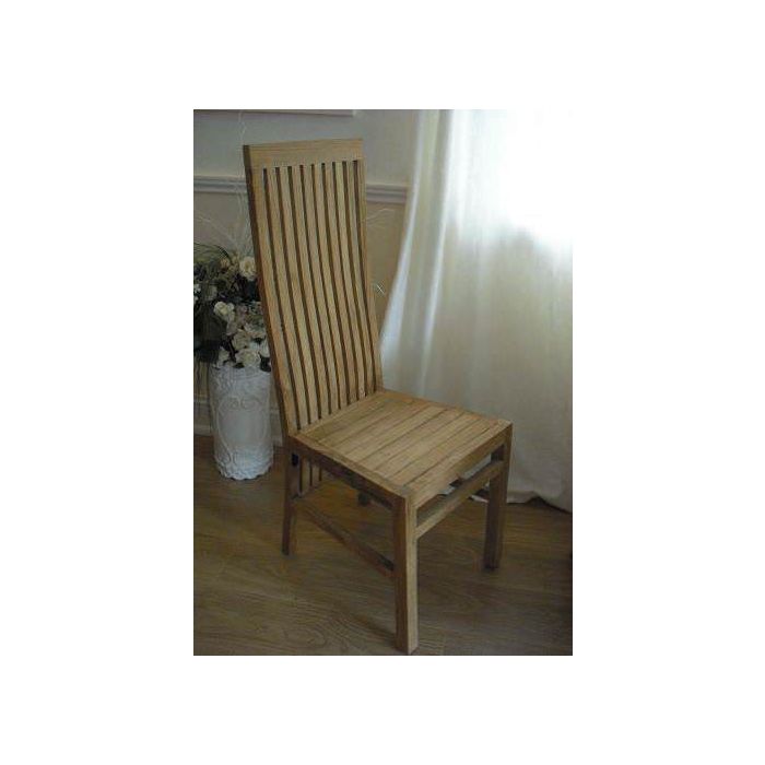 Large Reclaimed Teak Dining Set 2.4m with high backed Teak Chairs