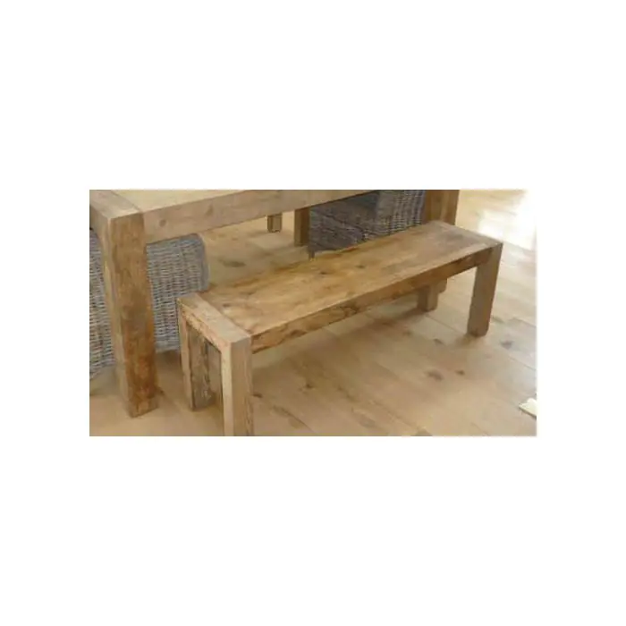 1.8m Reclaimed Elm Chunky Style Backless Bench - 1