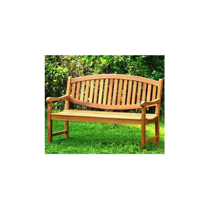 Oval Teak Garden Bench - 1