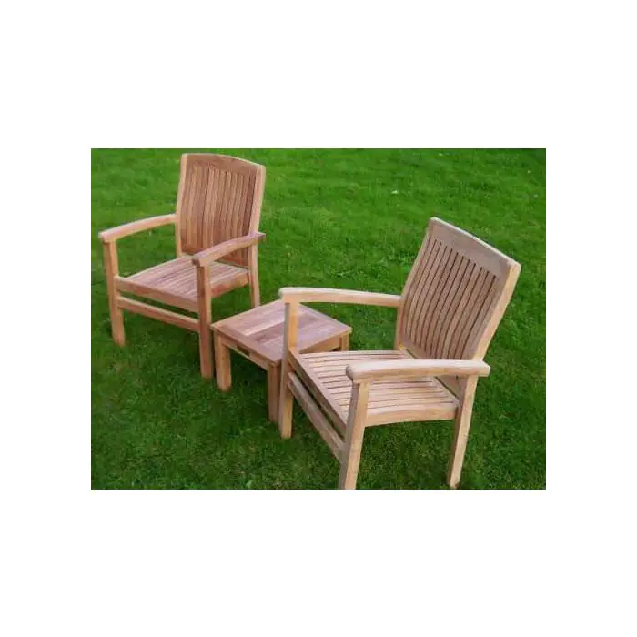 Marley Teak Garden Armchair and Coffee Table Set - 0