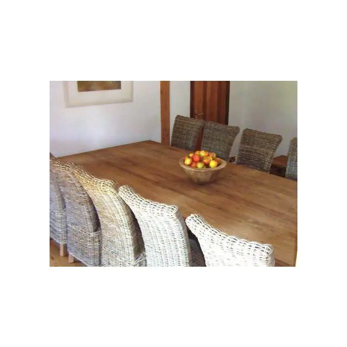 3m Reclaimed Teak Dining Table with 10 Latifa Chairs - 1
