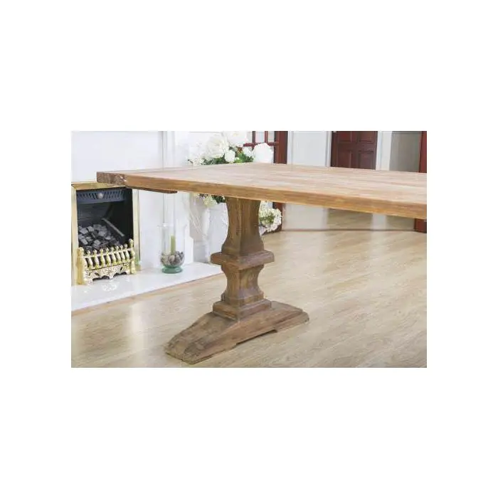 2.4m Reclaimed Teak Monastery Dining Table - 3
