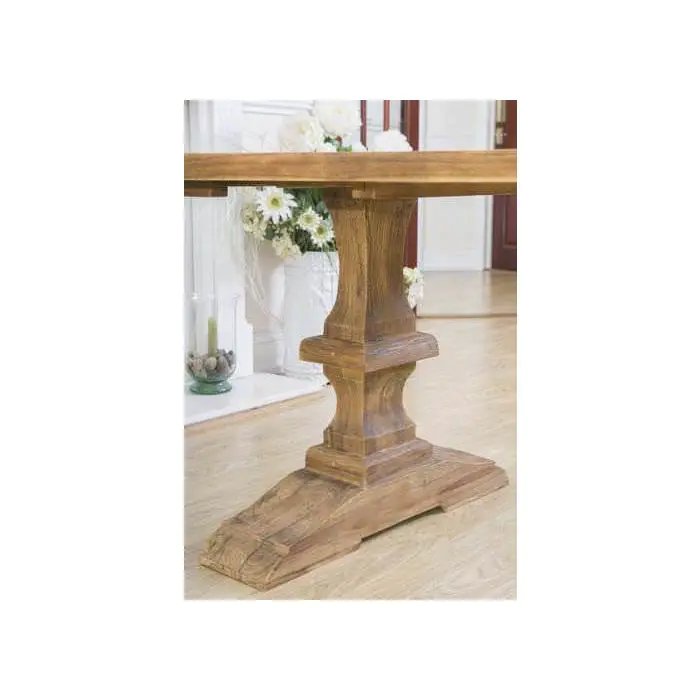2.4m Reclaimed Teak Monastery Dining Table - 4
