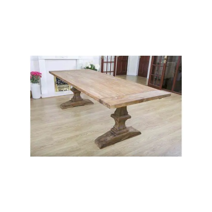2.4m Reclaimed Teak Monastery Dining Table - 2