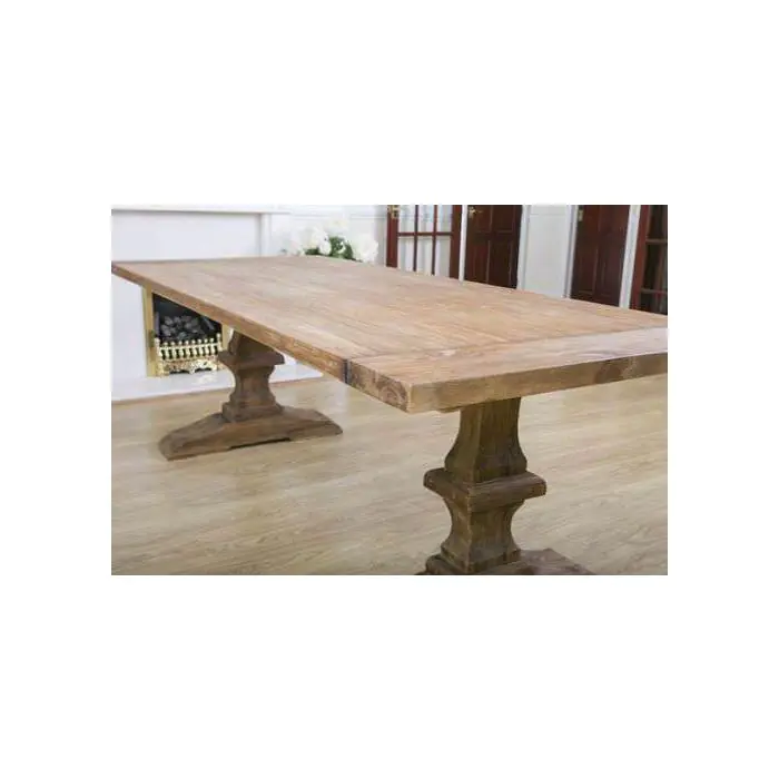 2.4m Reclaimed Teak Monastery Dining Table - 1