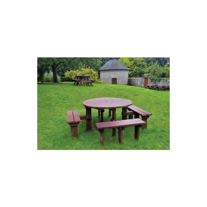 Recycled Plastic Circular Picnic Bench - 4