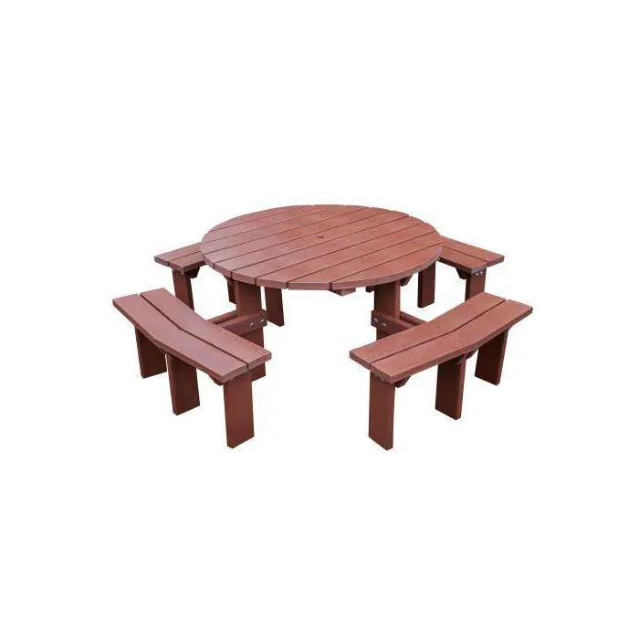 Recycled Plastic Circular Picnic Bench - 3