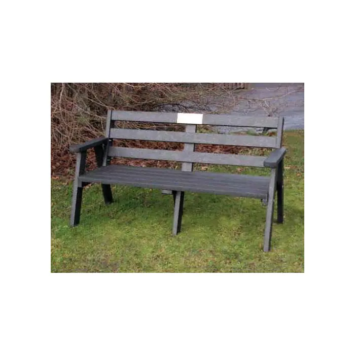 Recycled Plastic 3 Seater Sloper Bench - 0