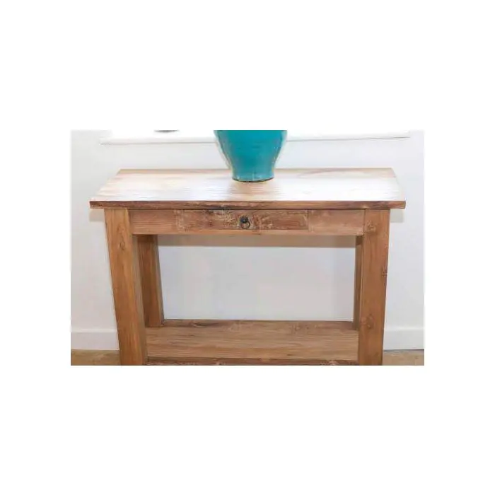 1m Reclaimed Teak Hall Table - 4