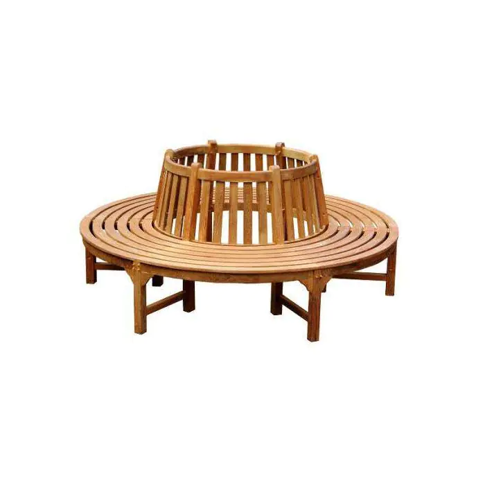 3.2m Teak Round Tree Seat - 1