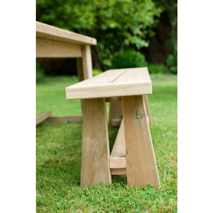 Swedish Redwood Chunky Dining Table - 2