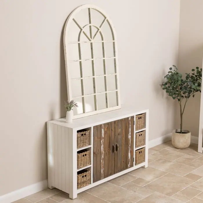 Shabby Chic Arch Window Mirror - 3
