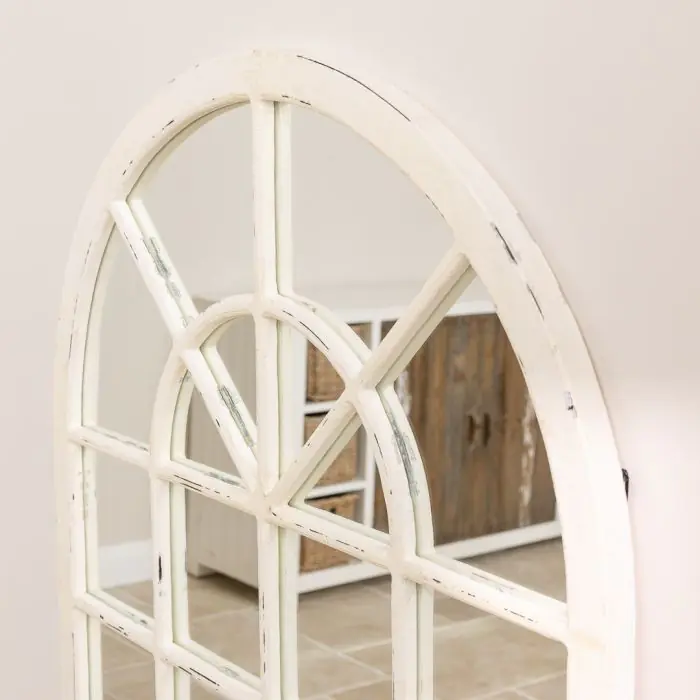 Shabby Chic Arch Window Mirror - 1