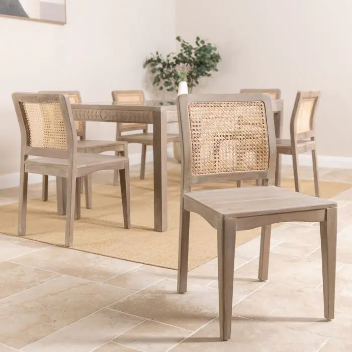 1.8m Brindille Dining Table with 6 Brindille Dining Chairs - 1