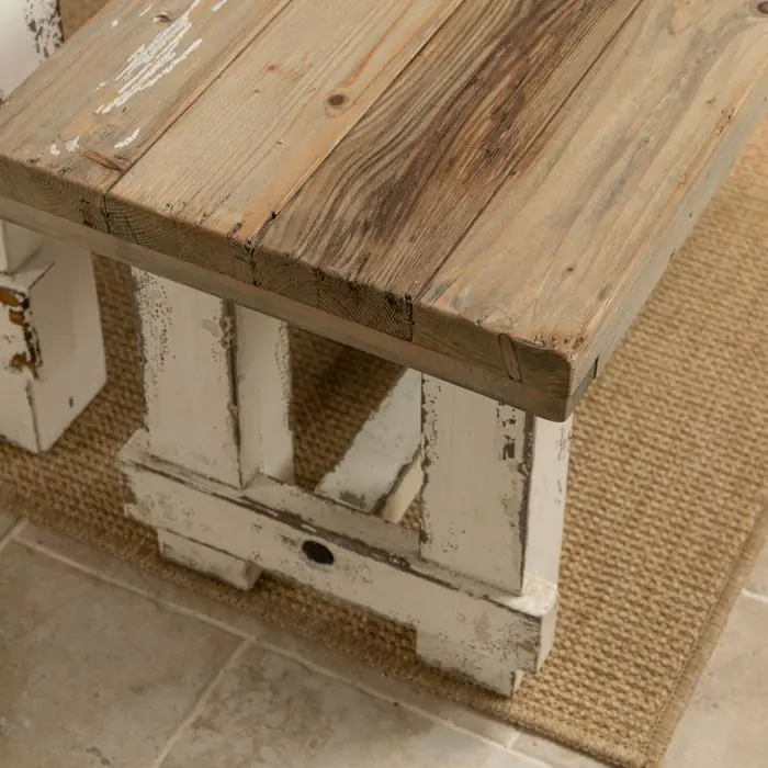 3m Coastal Dining Table with 2 Backless Benches - 6