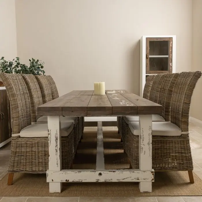 3m Coastal Dining Table with 8 Latifa Chairs - 3