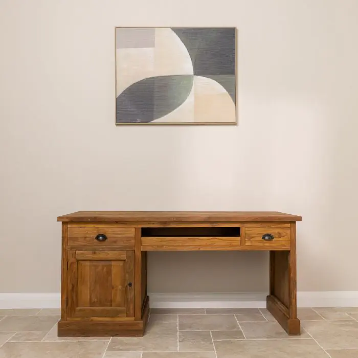 Reclaimed Teak Chunky Writing Desk - 2
