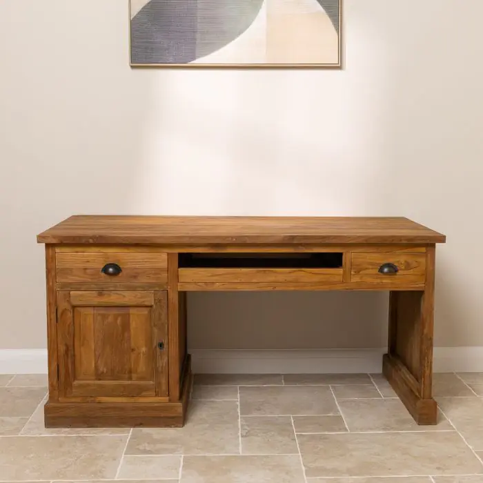 Reclaimed Teak Chunky Writing Desk - 1