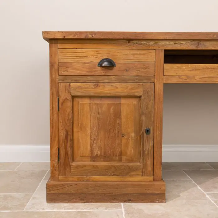 Reclaimed Teak Chunky Writing Desk - 3