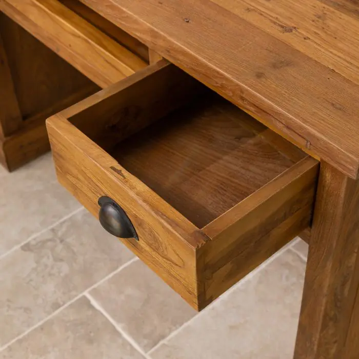 Reclaimed Teak Chunky Writing Desk - 5