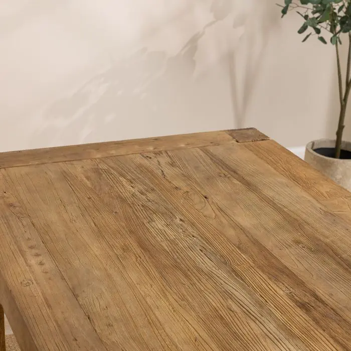 2.4m Reclaimed Elm Chunky Style Dining Table - 8