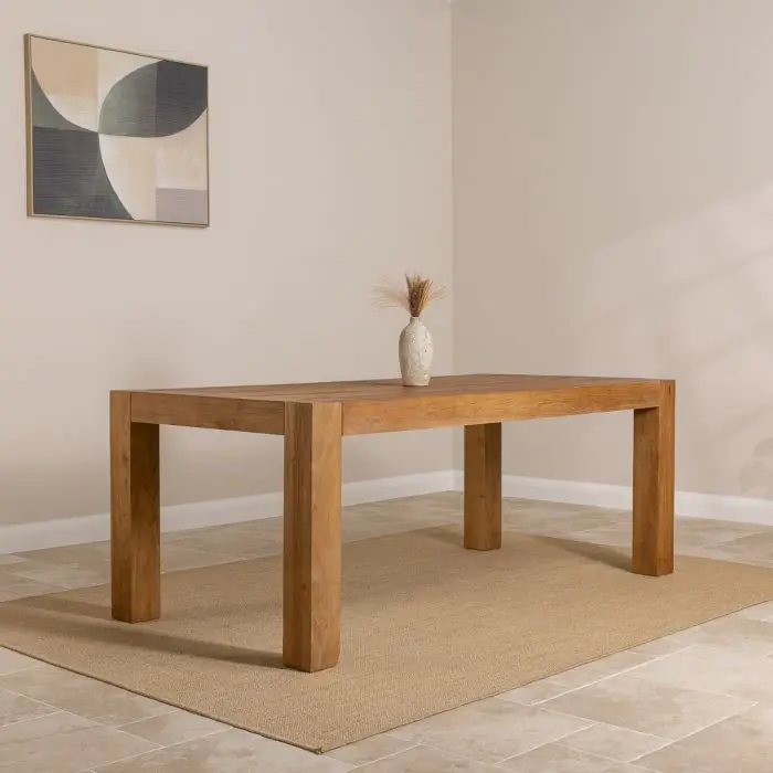 2m Reclaimed Elm Chunky Style Dining Table - 1