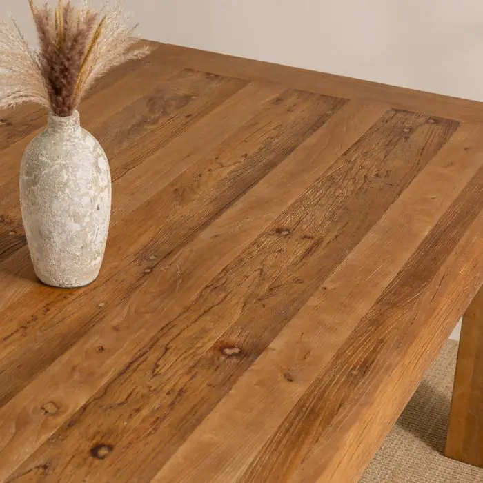2m Reclaimed Elm Chunky Style Dining Table - 5