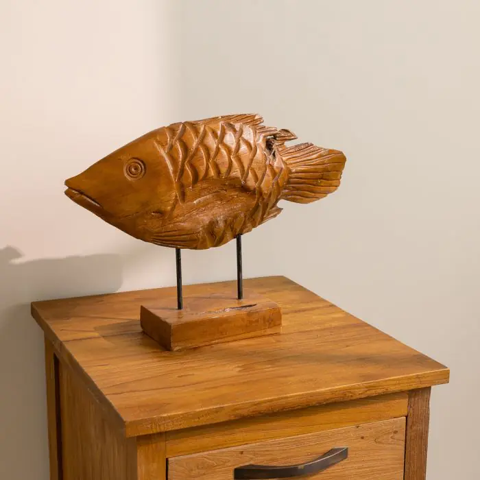 Reclaimed Teak Root Sculpture - Fish - 2