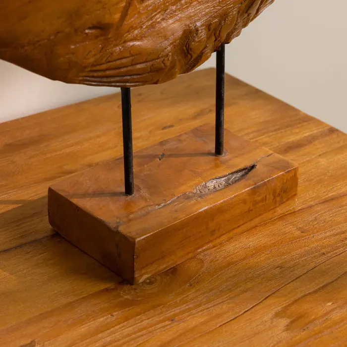 Reclaimed Teak Root Sculpture - Fish - 4