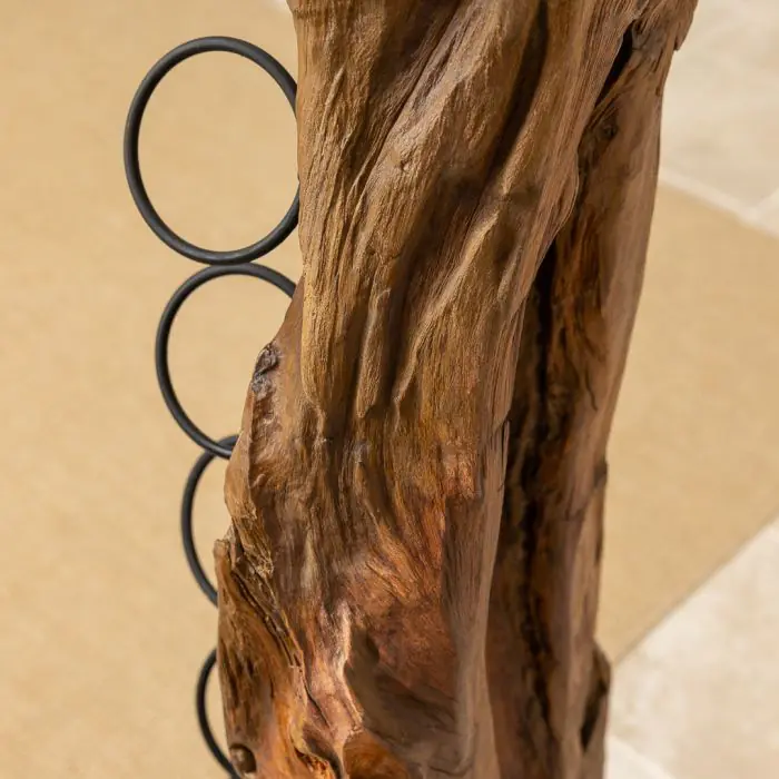 Reclaimed Teak Root Wine Rack - 7