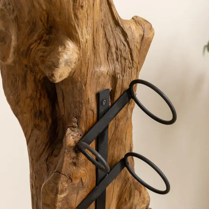 Reclaimed Teak Root Wine Rack - 9