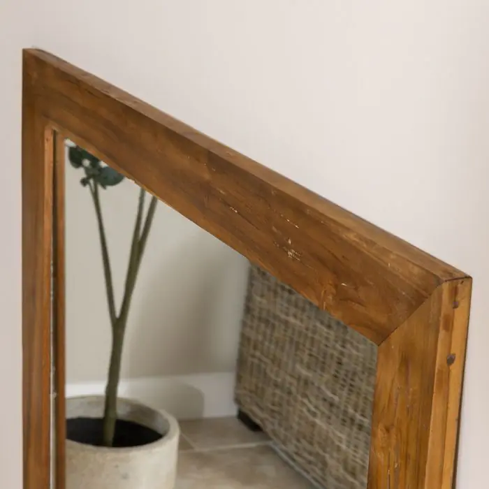 Reclaimed Teak Square Mirror - 2 Sizes - 1