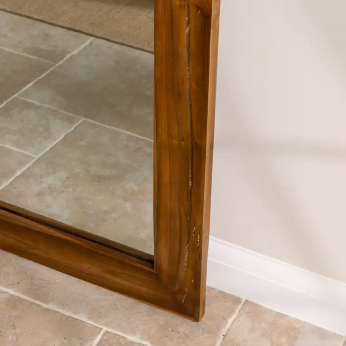 Reclaimed Teak Square Mirror - 2 Sizes - 3