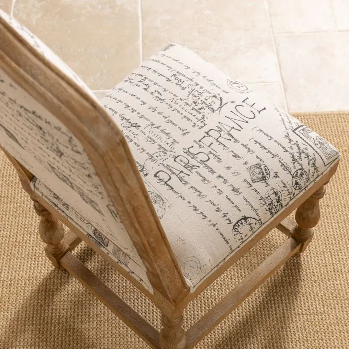 American Oak Parisian Print Chair - 4