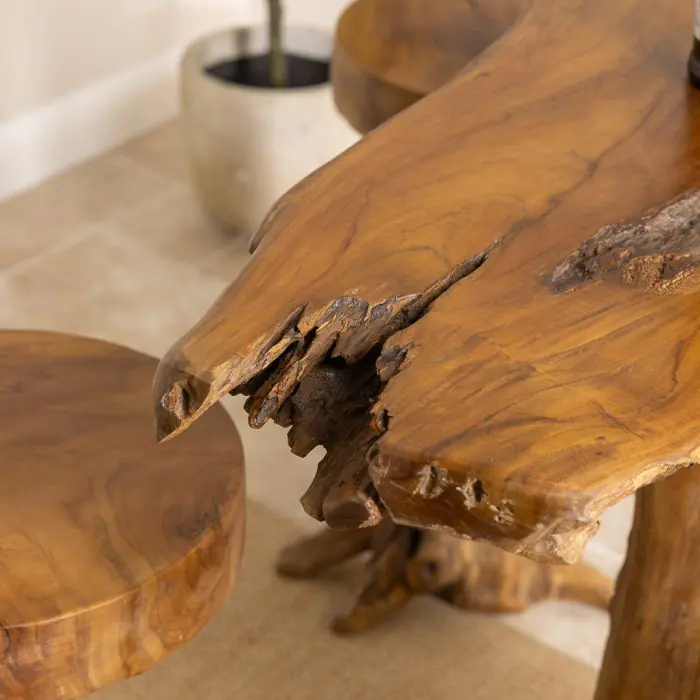Reclaimed Teak Root Bar Set - 6