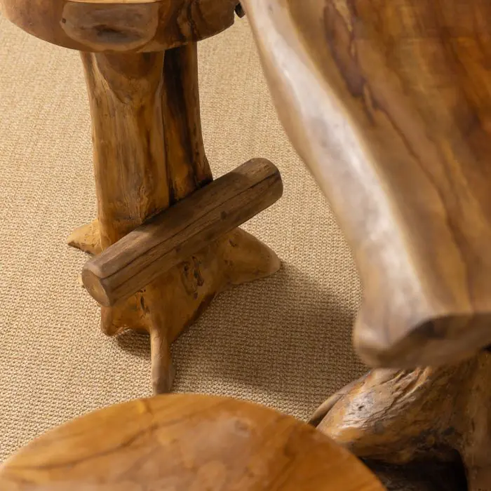 Reclaimed Teak Root Bar Set - 9