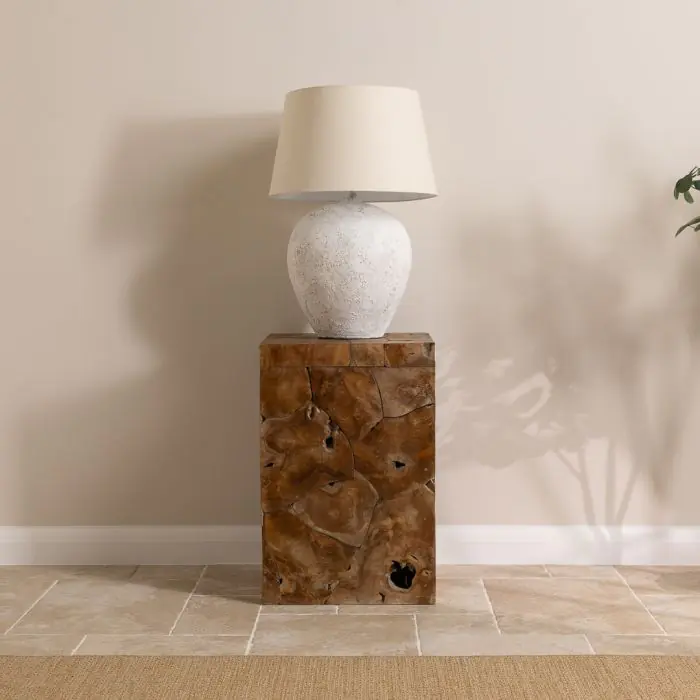 Reclaimed Teak Root Block Square Coffee/End Table - 2 Sizes - 11