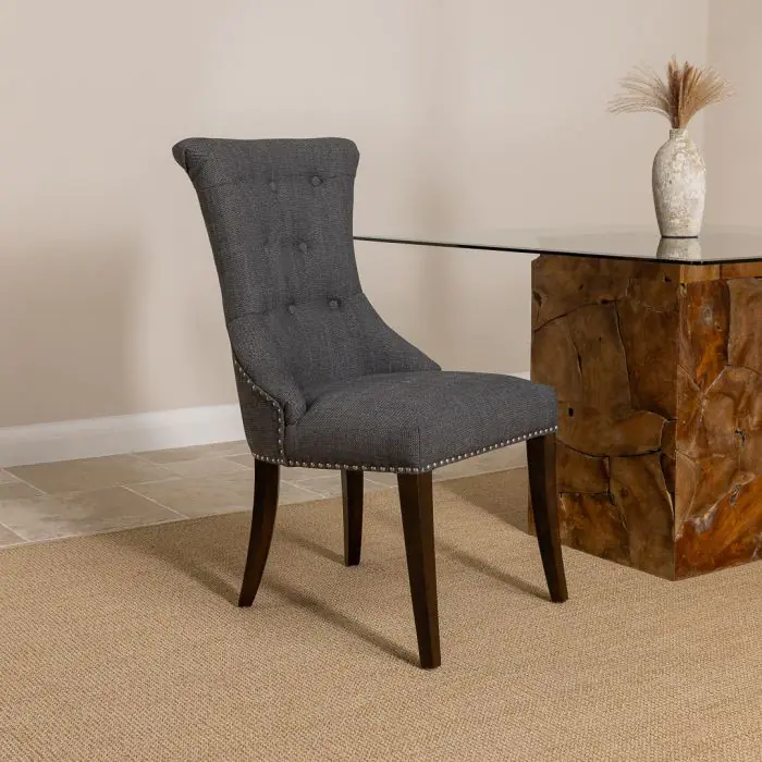 1.2m Reclaimed Teak Root Square Block Dining Table With 4 Windsor Chairs - 2