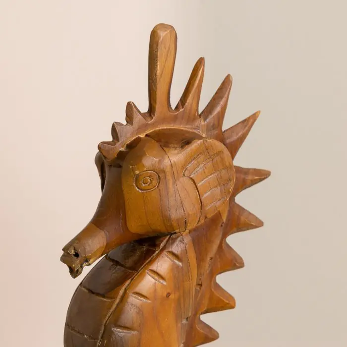 Reclaimed Teak Root Sculpture - Seahorse - 3